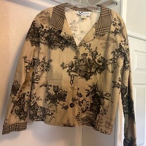 Vintage Style Tan and Black Jacket